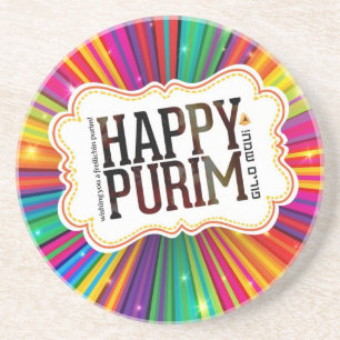 happy purim coaster