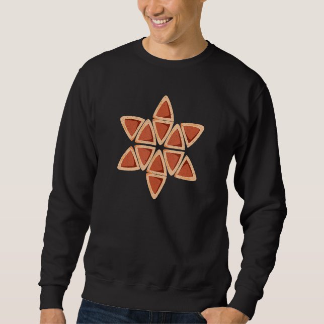 Happy Purim Costume Idea Cute Hamantaschen Jewish  Sweatshirt (Front)