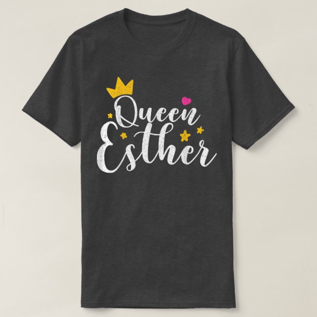Happy Purim Costume Idea Queen Esther Hebrew Jewis T-Shirt (Design Front)
