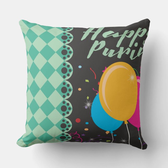 happy purim cushion (Front)