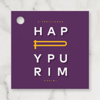 Happy Purim Gragger Favour Tags