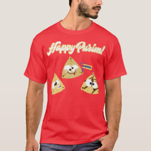 Happy Purim Hamantaschen Jewish Holiday T-Shirt