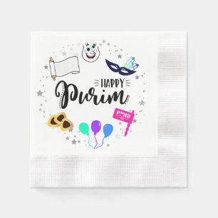 Happy Purim Napkin