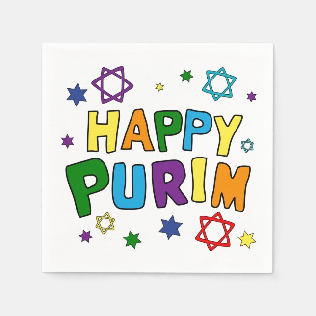 Happy Purim! Napkins (Front)