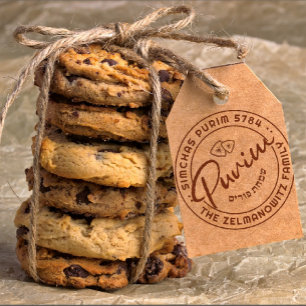 Happy Purim Personalised Medium Rubber Stamp