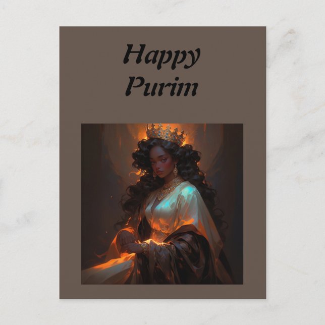 Happy Purim Postcard (Front)