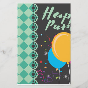 happy purim stationery