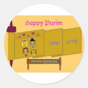 Happy Purim Stickers