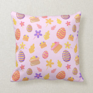 Happy Purple Easter Cushion