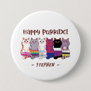 Happy Purride – LGBTQ Pride Cats 7.5 Cm Round Badge