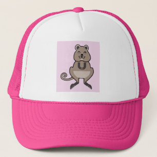 Happy QUOKKA  -Animal lover - Australia - Pink Trucker Hat