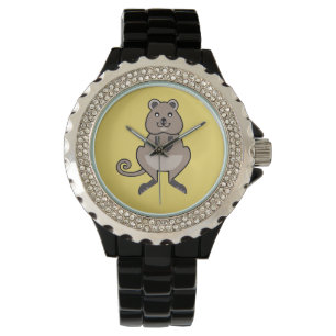  Happy QUOKKA - Hand drawn - Marsupial - Yellow Watch
