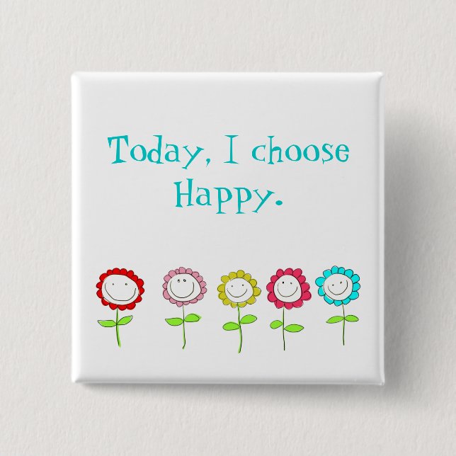 Happy Quote Button (Front)