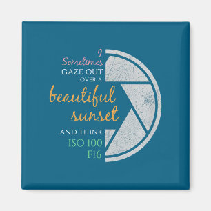 Happy Quote Funny Camera Settings & Photograph Magnet