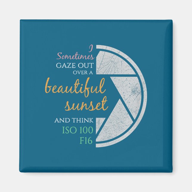 Happy Quote Funny Camera Settings &amp; Photograph Magnet (Front)
