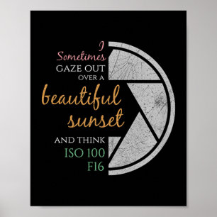 Happy Quote Funny Camera Settings &amp; Photograph Poster