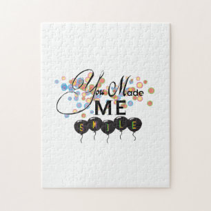 Happy quote with balloons -You MADE ME SMILE! Jigsaw Puzzle
