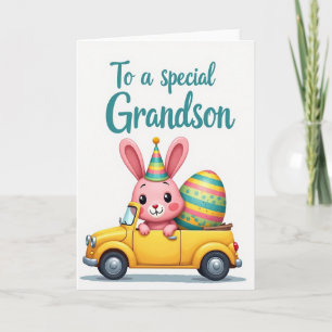 Happy Rabbit Auto Egg Greeting Card