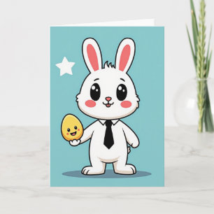 Happy Rabbit Friend Card