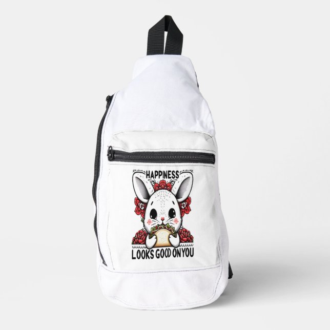 Happy Rabbit happiness looks good on you Sling Bag (Front)