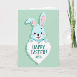 Happy Rabbit Heart Greeting Card