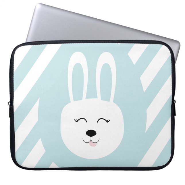 Happy rabbit laptop sleeve (Front)
