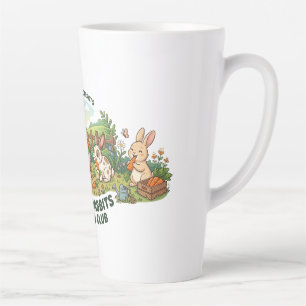 Happy Rabbits Garden Club T-Shirt – Cute Cartoon Latte Mug