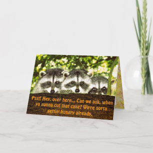 Happy Racoon Holiday card
