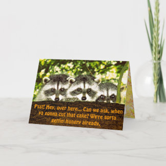 Happy Racoon Holiday card