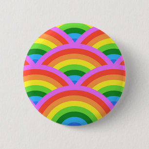 Happy Rainbow 6 Cm Round Badge
