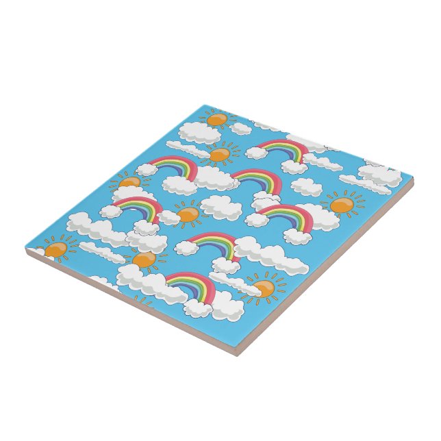 Happy Rainbow Ceramic Tile (Side)