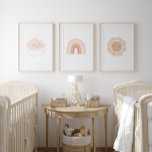 Happy Rainbow Sun Cloud Girl Nursery Decor<br><div class="desc">Add a finishing touch to your little one's space with this set of 3 happy cloud,  rainbow,  and sun nursery prints.</div>