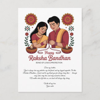 Happy Raksha Bandhan poste Card