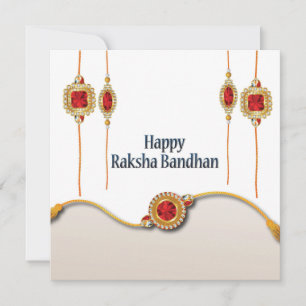 Happy Raksha Bandhan, red gemstone