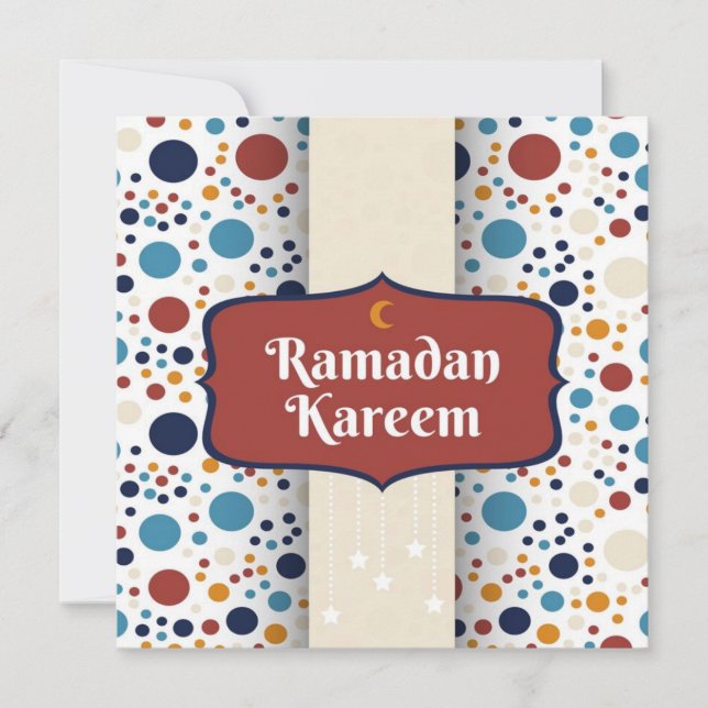  Happy Ramadan Kareem Crescent  Holiday Card (Front)