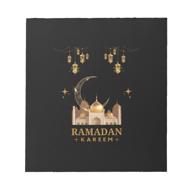 Happy Ramadan Kareem -Eid Mubarak Greetings  Notepad (Front)