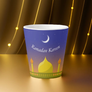 Happy Ramadan Kareem Elegant Islamic Crescent Gift Latte Mug