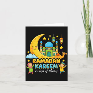 Happy ramadan mubarak for boys youth ramadan month card