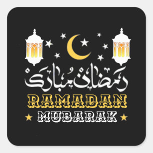 HAPPY RAMADAN MUBARAK KAREEM 2024 SQUARE STICKER