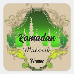 Happy Ramadan  Mubarak Kareem personalised  2024 Square Sticker