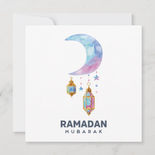 Happy Ramadan Mubarak   Ramadan Kareem Gold Muslim Holiday Card