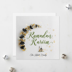 Happy Ramadan Mubarak Ramadan Kareem Modern Muslim Holiday Card