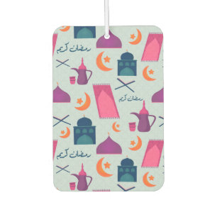 Happy Ramadan Pattern Car Air Freshener