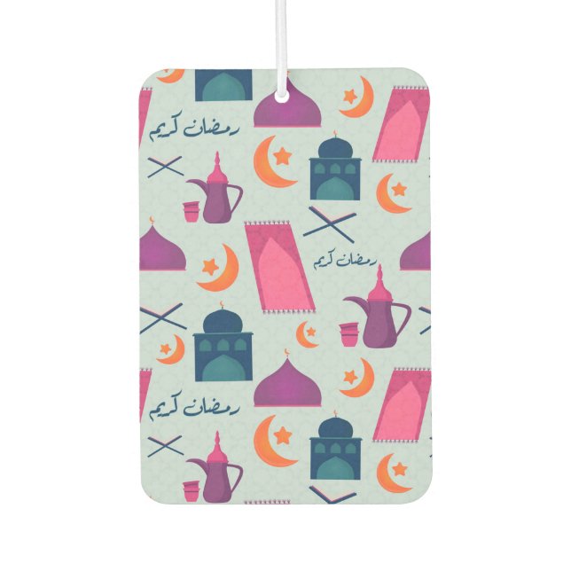 Happy Ramadan Pattern Car Air Freshener (Front)