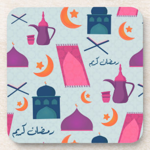 Happy Ramadan Pattern Coaster