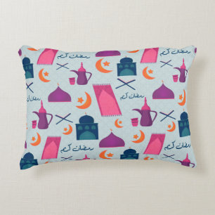 Happy Ramadan Pattern Decorative Cushion