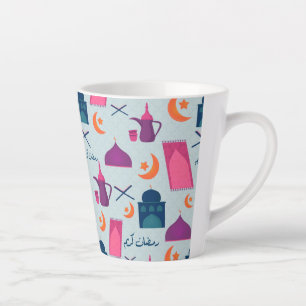Happy Ramadan Pattern Latte Mug