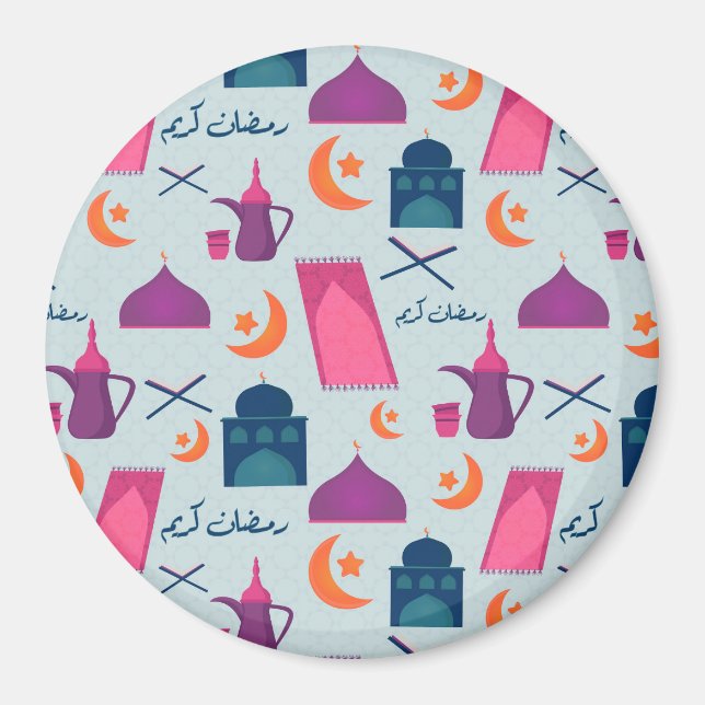 Happy Ramadan Pattern Magnet (Front)