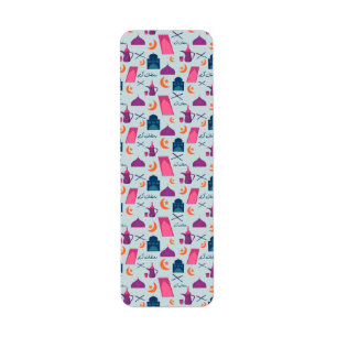 Happy Ramadan Pattern Return Address Label
