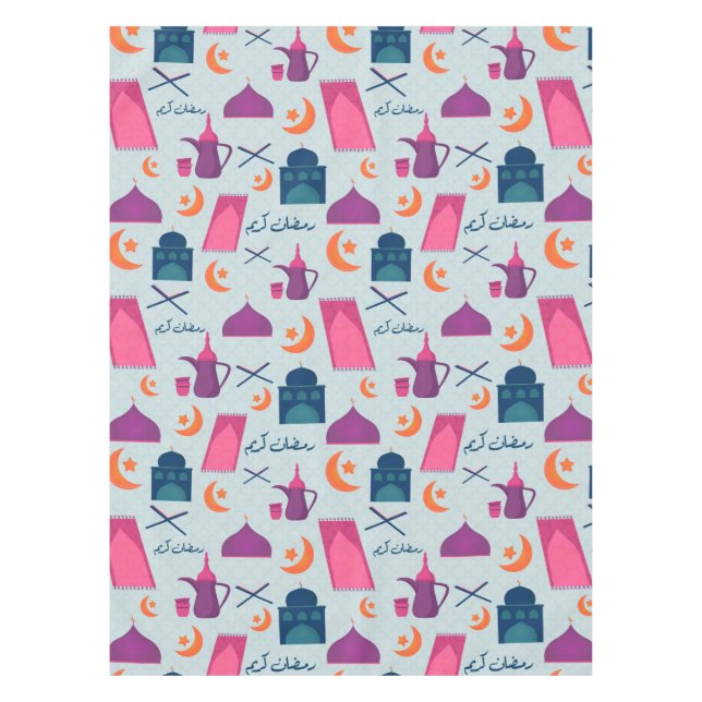 Happy Ramadan Pattern Tablecloth (Front)